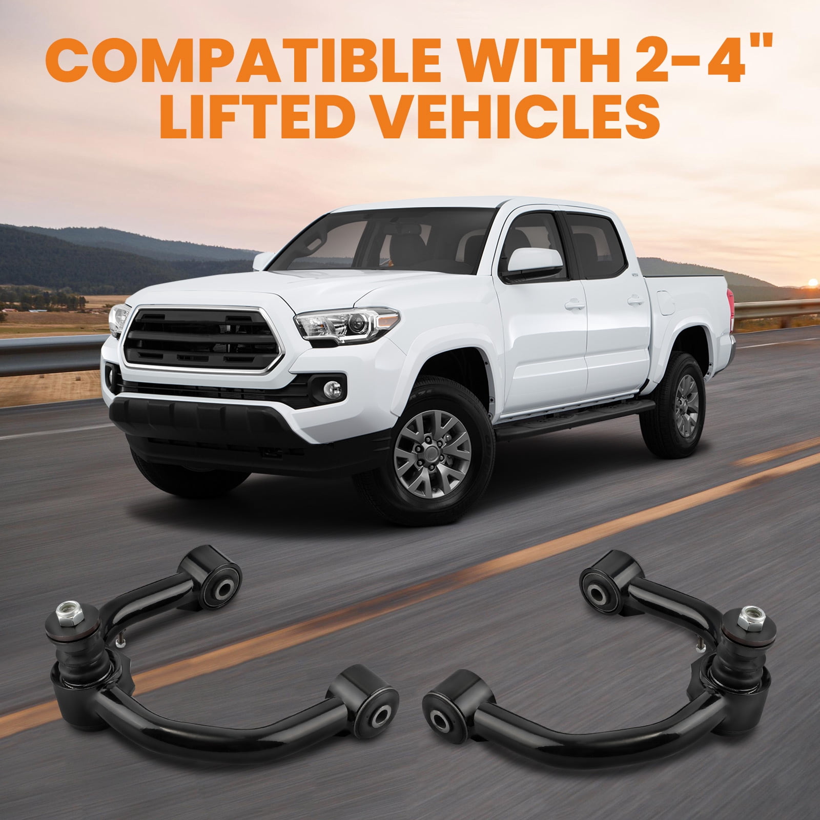Maxpeedingrods 2-4" Lift Front Upper Control Arms For Toyota Tacoma 95-04 / 4Runner 96-02 6 Lug