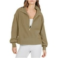 thumbnail image 1 of MeetoTime Half Zip Sweatshirt for Women Fall Casual Drop Shoulder Long Sleeve Pullover Tops, 1 of 5