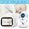 Camera Wireless Video Baby Monitor, TSV Home Security Surveillance System Monitor, 2.4GHz Wireless, Long Range, Two Way Talk, Infrared Night Vision, Lullabies, Remote Pet Monitor