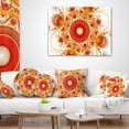 thumbnail image 5 of DESIGN ART Designart 'Orange Fractal Pattern with Circles' Abstract Throw Pillow, 5 of 5