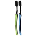 thumbnail image 3 of Colgate Slim Soft Charcoal Toothbrush 17x Slimmer Tip Soft Bristles, 2 Count, 3 of 4