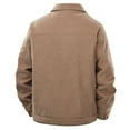 thumbnail image 3 of Men's New Casual Fashionable Comfortable Notch Collar Thin-Style Jacket, Khaki, Size XXL, 3 of 4