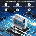 thumbnail image 3 of ZHAOCHENG Cargador para iPhone 15, [certificado MFi] Cargador rápido USB C de 20 W y cable USB C de 3 m, adaptador de corriente de pared para iPhone 15/15 Plus/15 Pro/15 Pro Max, iPad Pro, Galaxy S23/, 3 of 5