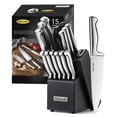 thumbnail image 1 of McCook® Ensembles de Couteaux MC21, 15 Pcs, Ensembles de Blocs de Couteaux en Acier Inoxydable Allemand avec Aiguiseur Intégré, 1 of 2