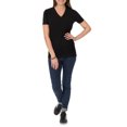 thumbnail image 3 of Time and Tru Women's Essential Short Sleeve V-Neck T-Shirt, 3 of 3