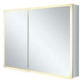 thumbnail image 2 of Bathroom Medicine Cabinet, Aluminum, Recessed/Surface Mount, 42" x 30", 2 Door, Mirrored w/LED, 2 of 13