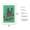thumbnail image 2 of Westminster Abbey London - Vintage Travel Poster by David Klein c.1968 - Master Art Print (Unframed) 12in x 18in, 2 of 4
