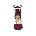 thumbnail image 6 of BLISSFUL STEP Women's Pointy Toe Block Heels Lace Up Pumps, 6 of 8
