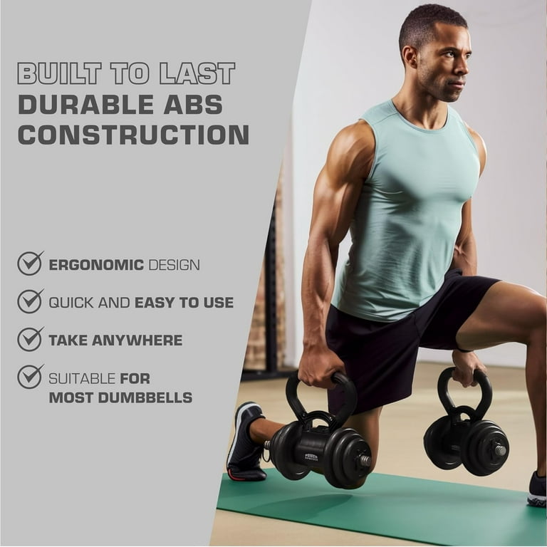 Adjustable PowerPress Kettlebell Handle Black Grip Fitness Accessory Converts Home Workouts Walmart