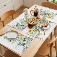 thumbnail image 5 of Placemat Set of 6 Green Eucalyptus Leaves Placemats for Dining Table Plant Yellow Daisy Washable Table Mats for Kitchen and Party Decor Indoor & Outdoor Use, 5 of 8