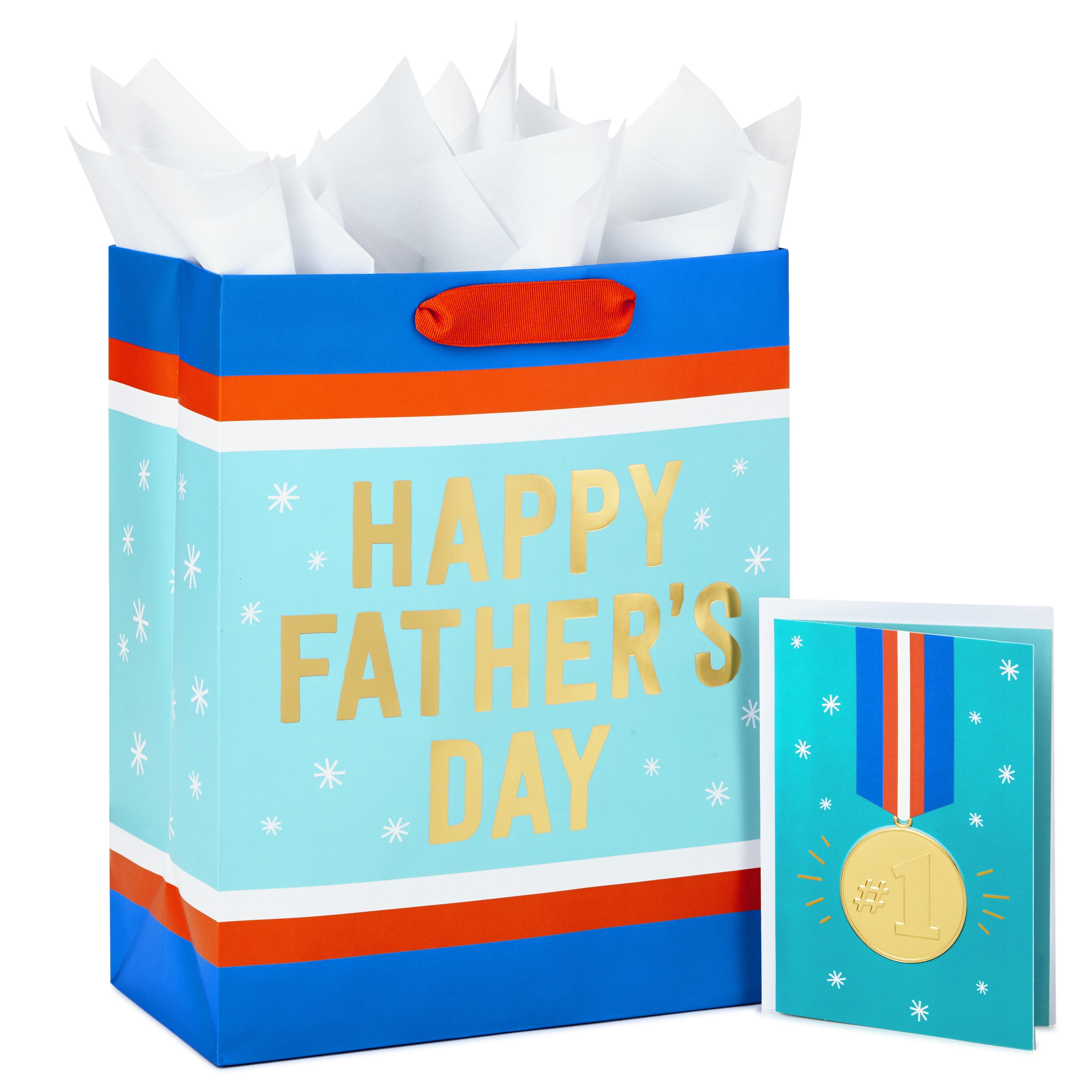 Hallmark 13" Large Father's Day Bag with Tissue Paper and Fathers Day Card (Great Dad)