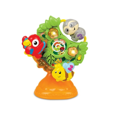 Winfun Jungle Friends Interactive Spinning Tree Toy with Lights and Sounds, Ages 6 Months and up