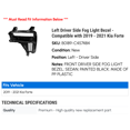 thumbnail image 2 of Left Driver Side Fog Light Bezel - Compatible with 2019 - 2021 Kia Forte 2020, 2 of 2