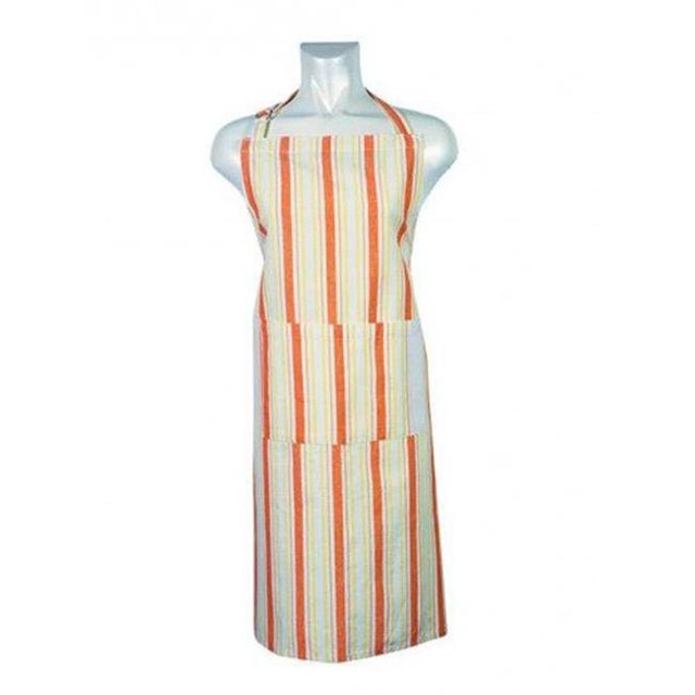 Kitchen Apron, Stripe Orange
