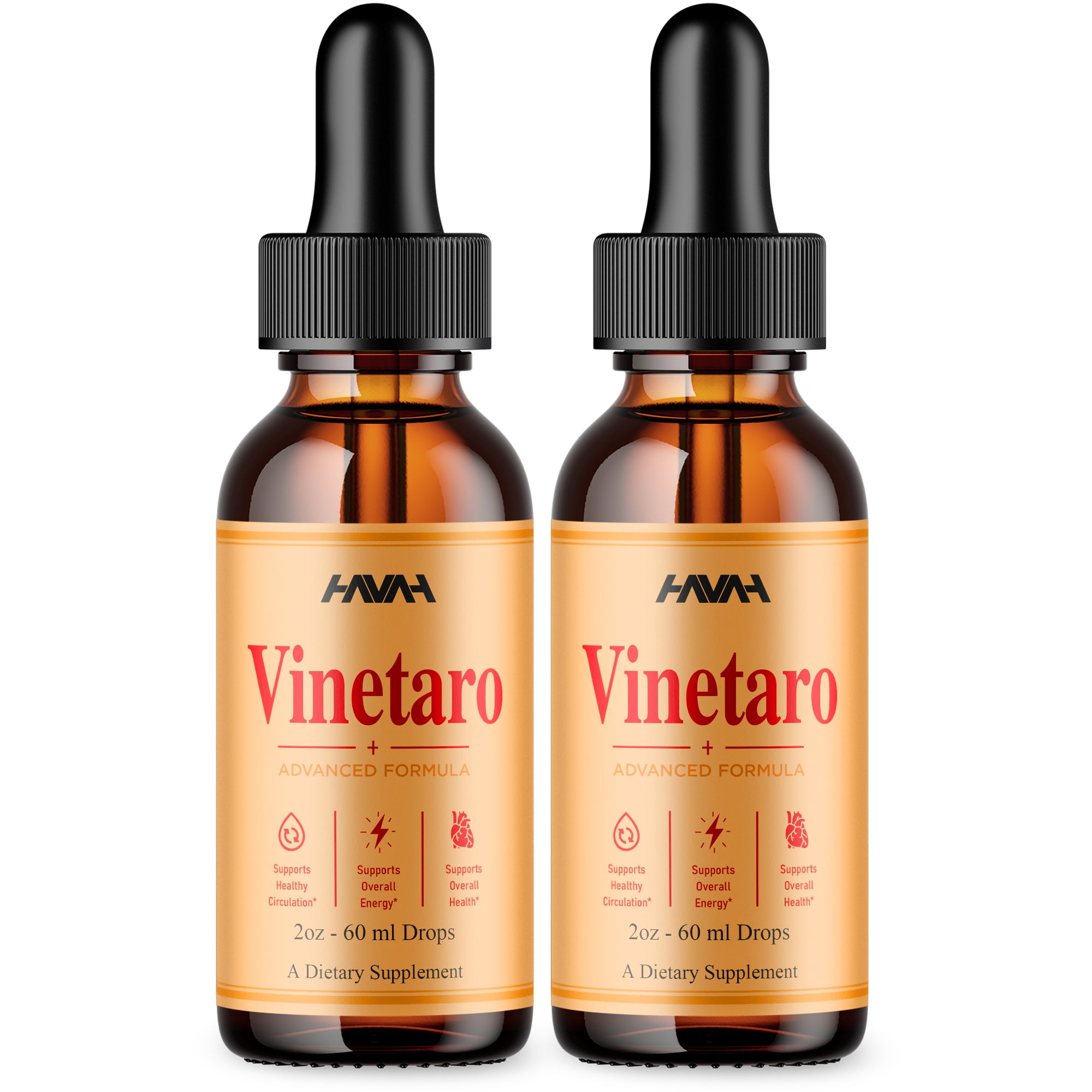 (2 Pack) Vinetaro Supplement Liquid Drops for Daily Wellness (4oz)