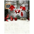 thumbnail image 1 of BSDHOME Polyester 5x7ft Christmas White Snow Socks Studio Backdrop Photography Background, 1 of 3