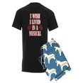 thumbnail image 1 of CafePress - I Wish I Lived In A Musical - Men's Dark Pajamas, 1 of 1