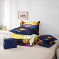 thumbnail image 6 of Homewish Modern Aesthetic Art 7pcs Bedding Comforter Set,Glass Mountain Pine Queen Bedding Sets,Chic Natural Landscape Queen Sheet Sets For Men Women,Microfiber Bedroom Decor Reversible, 6 of 8