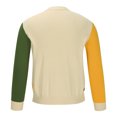 thumbnail image 5 of Casual Cardigan Sweater for Men Color Block Long Sleeve Outwear Comfy Loungewear Cozy Winter Outfits Yellow 2XL, 5 of 6