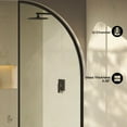 thumbnail image 4 of Demi 34 x 76 Framed Fixed 3/8 in. (10mm) Clear Tempered Glass Shower Door with Black Matte Frame, 4 of 6