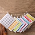 thumbnail image 1 of 8 Pieces Plaid Swedish Dishcloths Reusable Sponge Cleaning Cloths Reusable Plaid Kitchen Cloths Absorbent Dish Cloth Washable Kitchen Towels for Kitchen Cleaning, 1 of 7