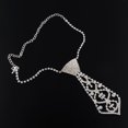 thumbnail image 4 of Elegante collar con forma de corbata de diamantes de imitación y cristales brillantes para fiesta de graduación, 4 of 6