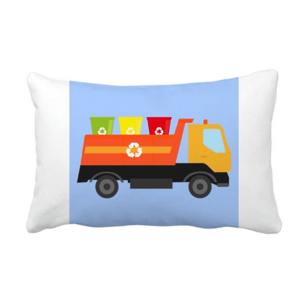 Virescence Afforest Garbage Truck Throw Pillow Lumbar Insert Cushion