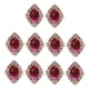 thumbnail image 1 of 10 piezas de diamantes de imitación de cristal con parte trasera plana para decorar tarjetas, fundas de teléfono y otros artículos. 30x25mm, 1 of 9
