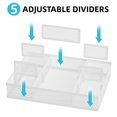 thumbnail image 2 of Organizador de cajones Marbrasse, paquete de 2 con 8 compartimentos, color blanco, 2 of 7