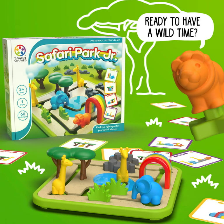  Mattel Games Safari Sprint Fisher-Price Kids Pre-School Game  with Jungle-Themed Track, Hedgehog Pieces and Cards with African Animal  Facts, 2 to 4 Players, Gift for Ages 3 Years & Older 