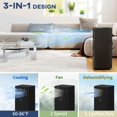 thumbnail image 4 of 10000 BTU Mobile Air Conditioner, 441 Sq. Ft., AC Unit with Dehumidifier, Sleep, 24H Timer On/Off, Window Kit, Black, 4 of 7