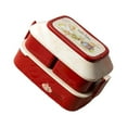 thumbnail image 1 of yingyy Camping Support de Nourriture Beaux Compartiments à Double Couche Micro-Ondes Bento Boîtes de Rangement Récipient de Repas Étudiant Rouge S, 1 of 6