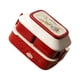 thumbnail image 2 of Kearding Fiambrera Lovely Home Office School Compartimentos de doble capa Cajas de almacenamiento Bento Contenedor de comida para estudiantes Cocina y Comedor Rojo L, 2 of 6
