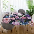 thumbnail image 3 of Yayeee Tablecloths 60" x 120" Rectangle Wrinkle Resistant Party Table Cover, Pink and Purple Flowers, 3 of 8