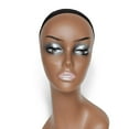 thumbnail image 2 of Female Head Model Manikin Mannequin Wig Scarf Glasses Hat Cap Display Stand Black with Clamp Stand, 2 of 3