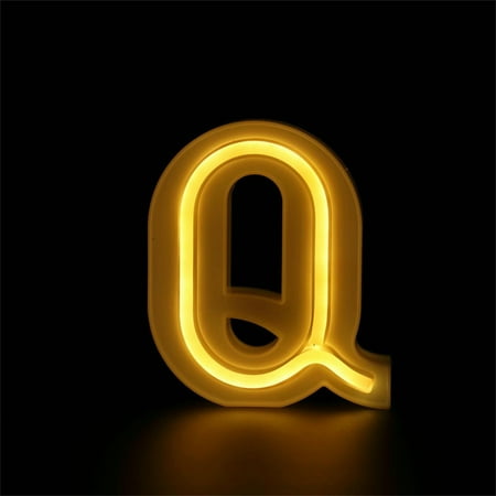 

LASHALL LED USB Letter Lights Light Up White Plastic Letters Standing Hanging &