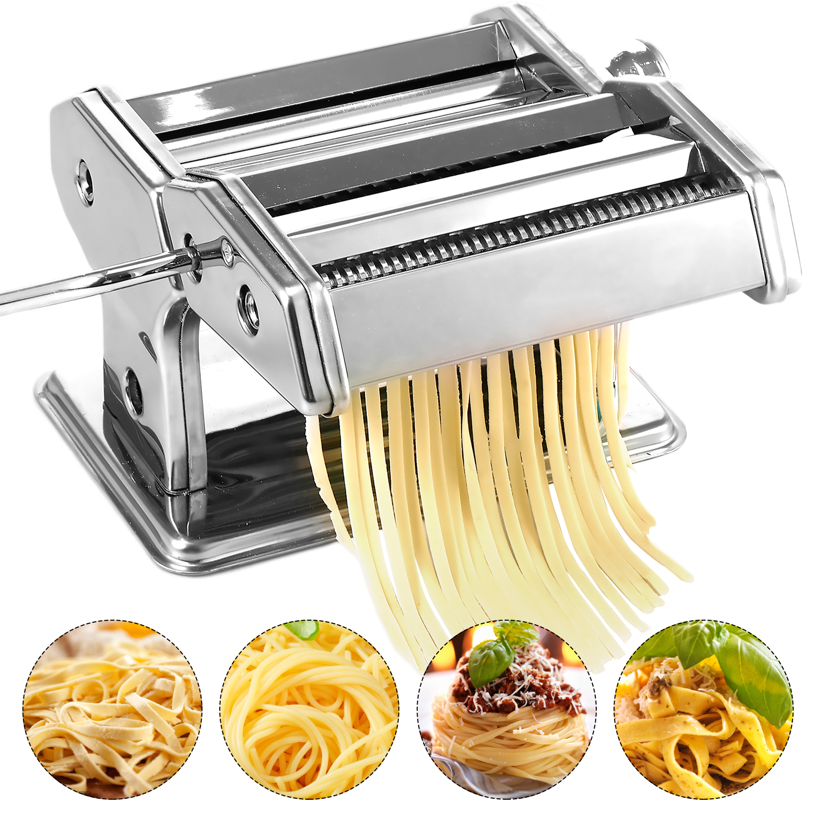 Grusce Pasta Machine,6 Adjustable Thickness Settings Pasta Maker with