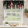 thumbnail image 2 of Mushroom Curtain Valances for Windows, Kitchen Valance Window Treatments Panel 2 Pack, Botanical Watercolor Gnomes Butterfly Leaf Plant Rod Pocket Short Curtains for Bathroom Bedroom 42 x 18 Inch, 2 of 8