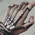thumbnail image 4 of NICKSUN Skull Bone Five-finger Ring Bracelet Jewelry Domineering Integrated Chain Birthday Gift Daily Wear, 4 of 8