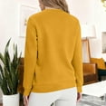 thumbnail image 7 of Women's Solid Color Fleece Lined Sweatshirt, Round Neck Long Sleeve Pullover, Casual Loungewear Top, Soft Fuzzy Fleece Top, Cozy Everyday Sweatshirt, Winter Lounge Wear Yellow XXXXL, 7 of 7