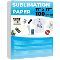 Sublimation Paper 11x17 Inch, 100 Sheets Sublimation Paper for Any Inkjet Printer with Sublimation Ink for T-shirts, Tumblers, Mugs & Other Sublimation Blanks (A3)
