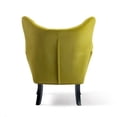 thumbnail image 3 of Wulawindy Velvet Wingback Accent Chair Armchair Modern Tufted Button Vanity Chair with Wooden legs for Living Room Bedroom, 3 of 7