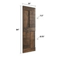 thumbnail image 2 of Coast Sequoia 60 in x 84 in S Series DIY Knotty Wood Double Sliding Barn Door With Hardware Kit (Dark Walnut), 2 of 6