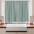 thumbnail image 2 of Ambesonne Spring Kitchen Curtains, Rococo Influences Essence, 55"x39", Pale Sage Green White, 2 of 3