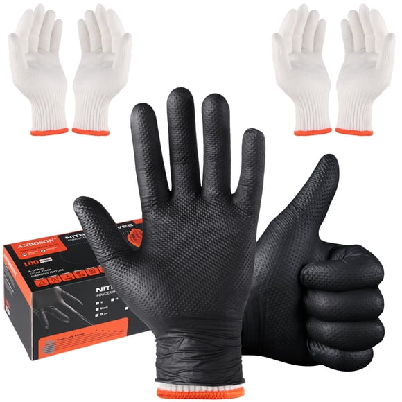 Guantes de barbacoa ANBOSON desechables resistentes al calor y forros de algodón
