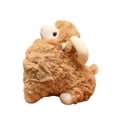 thumbnail image 4 of Fluffy Sheep Plush Toy Realistic White Lamb Stuffed Animal with Horns,Soft Cuddly Farm Animal Doll for Nursery Decor and Birthday Gift, 4 of 8
