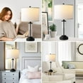 thumbnail image 4 of Modern Style Touch Control Table Lamps Set of 2 with 2 USB Charging Ports, For Living Room Bedroom Home Office,LED Bulb Include,22 * 11.8 * 11.8 Inch, 4 of 7