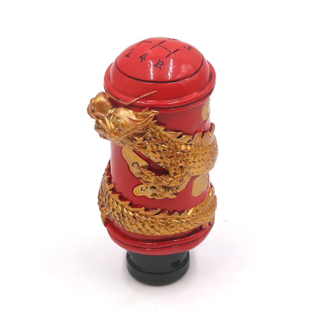 Red Dragon Head Pattern Manual Gear Shift Lever Knob 5 Speed w 3