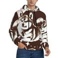 Daiia Vintage Husky Dog for Men's Fashion Hoodies & Sweatshirts with