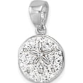 thumbnail image 4 of Sterling Silver Rhodium-Plated Polished Crystal Sand Dollar Pendant Material Primary Purity Graceful Captivating Ethereal A classic choice for celebrating love and achievement, 4 of 5